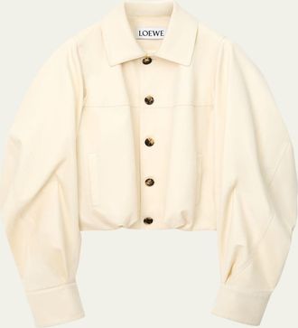 Loewe Single-Breasted Cotton Balloon Jacket