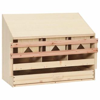 vidaXL Ponedero Para Gallinas 3 Compartimentos Madera Pino 72x33x54 Cm Vidaxl