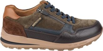 Mephisto Groen Bruine Vetersneaker - Heren - Sneakers - Veelkleurig - 40 1/2 EU - Schoenen