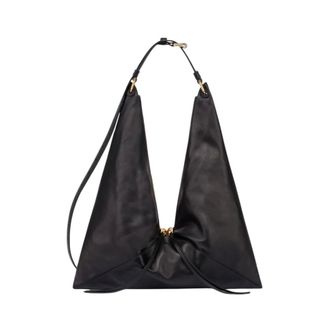 Moschino Bolso Hobo de Piel Nappa - Bags - Mujer - Negro - ONE SIZE