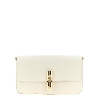 Furla Iride Small Cream Leather Crossbody Bag