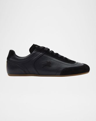 Burberry Men & apos;s Leather and Suede Knight Runner Sneakers