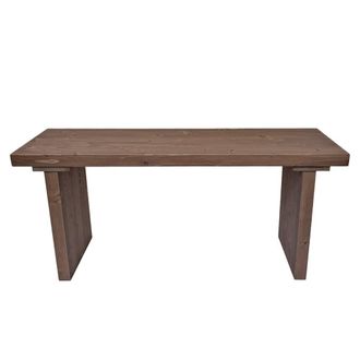NATYAL Banco de madera maciza para pie de cama o sal&oacute;n en tono oscuro 80cm