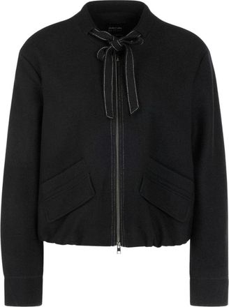 Marc Cain Cropped Jacket - Dames - Zomerjassen - Zwart - S - Wol - Jassen