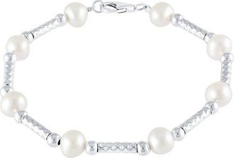 Splendid Pearls Silver 7-8Mmmm Pearl Bracelet