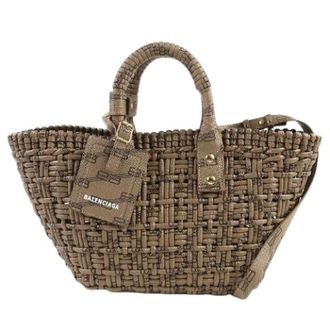 Balenciaga Pre-owned Tote Bags, female, Brown, Size: ONE SIZE Pre-owned Fabric Tote Bag