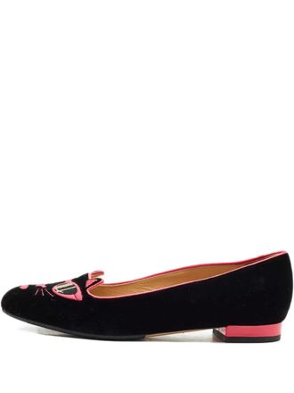 Charlotte Olympia x Barbie Kitty ballet flats - Black
