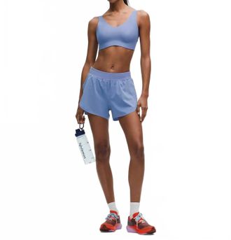 lululemon Fast And Free High Rise Split Short - 3 In Prep Blue
