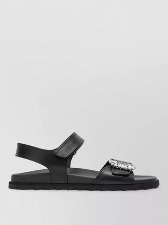 Roger Vivier leather crystal-embellished sandals