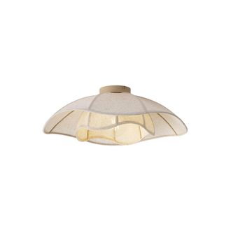 QAZQA Qazqa Plaf&oacute;n Japandi De Tela Beige De 55 Cm - Haru