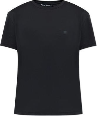 Acne Studios Logo T-Shirt - Heren - T-shirts - Zwart - M - Katoen - Tops