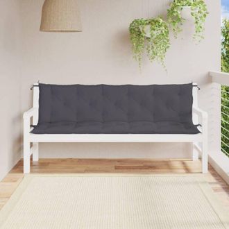 vidaXL Cuscini Panca Giardino 2pz Antracite 180x50x7cm Tessuto Oxford - Vidaxl