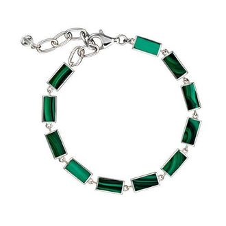 Jan Leslie Dash Rectangle Link Bracelet in Green at Nordstrom