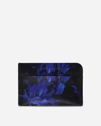 Dries Van Noten Leather Cardholder Blue