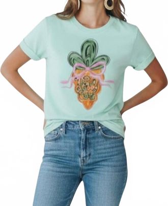 Bella + Canvas Carrot Easter Tee In Green