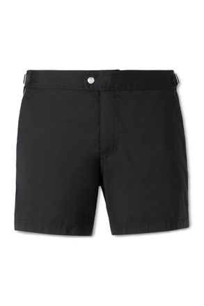 Tom Ford Straight-Leg Mid-Length Piped Swim Shorts
