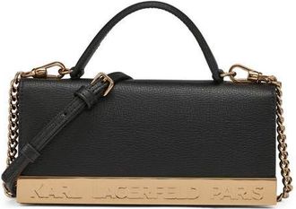 Karl Lagerfeld Jacqueline Crossbody in Black/gold at Nordstrom