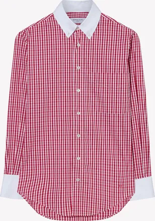 Serena Bute Cotton Johnny Shirt - Red Check