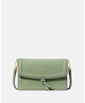 Kate Spade New York Womens Knott Mini Crossbody Bag - Dark Green Leather - One Size