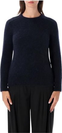 SOEUR Envie Knit Crewneck - Dames - Ronde hals truien - Blauw - S - Wol - Truien & Vesten