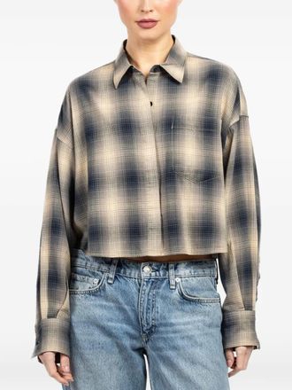 Rag & Bone plaid-pattern cropped shirt - Neutrals