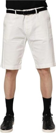 Dolce & Gabbana Katoenen Chino Shorts met Logodetails - Heren - Korte Broeken - Wit - 5XL - Katoen - Korte Broeken