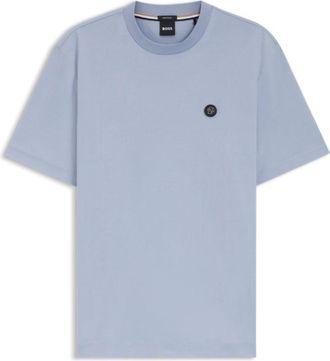 BOSS Mercerized-cotton T-shirt with Double B monogram