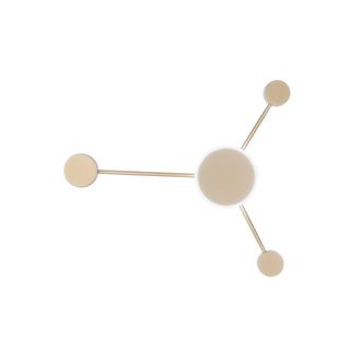 Luce-Ambiente-Design Etere LED Ceiling Light in Gold Aluminum, 3 Light Points, CCT