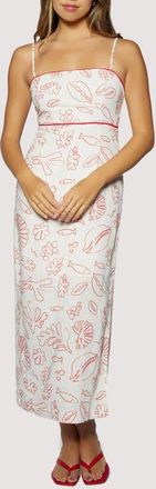 Lost + Wander Seaside Brunch Mixed Print Maxi Dress in Cream Red at Nordstrom, Size X-Small