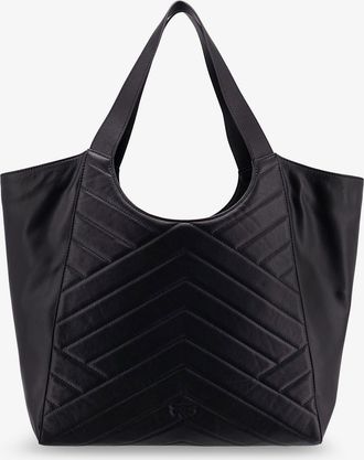 Pinko Womens Quilted Leather Shoulder Bag Black