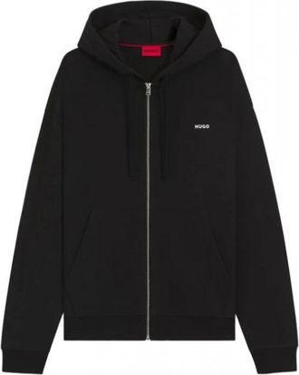 HUGO BOSS Dapozip Zip Hoodie - Heren - Vesten met rits - Zwart - 2XL - Katoen - Hoodies & sweatvesten