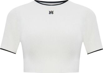 Amiri Cropped Ribbed T-shirt