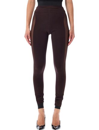 The Attico High-Waisted Mesh Panel Leggings