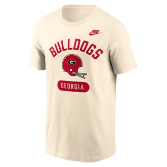 Nike Georgia Legacy Arch Helmet Nike Mens College T-Shirt in White | N19915AUGV-FMQ