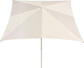 HAY Terrazza Sonnenschirm, quadratisch, 240 x 240 cm, off-white / grau