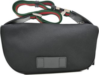 Gucci Black Green Red Color Canvas Fanny Pack (Pre-Owned)