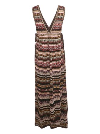 Missoni patterned maxi dress - women - Polyamide/Cotton/Metallised Fibres - M - Black