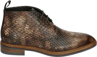 Giorgio Zakelijk Midden Bruine Leren Schoenen - Heren - Veterlaarzen - Bruin - 42 EU - Leer - Schoenen
