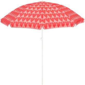 MiCa Decorations Sombrilla con corazones de tela rosa D160