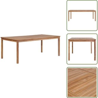 vidaXL The Living Store Tavolo da Giardino 200x100x77 cm in Legno Massello di Teak - Tavolo da pranzo in legno