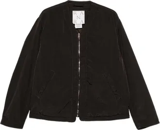 RANRA Logo-embroidered Zip-up Jacket