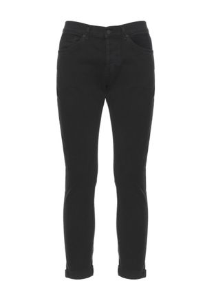 Dondup Black George Cotton Trousers