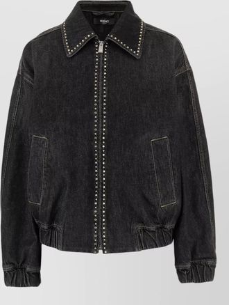 Versace studded denim jacket