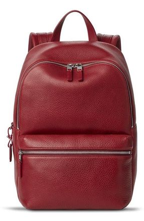 Shinola Small Runwell Leather Backpack in Ruby at Nordstrom