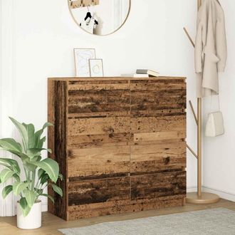 Berkfield Home Sideboard Old Wood 100x35x99 cm Engineered Wood in Brown | Size: 100 x 35 x 99 cm