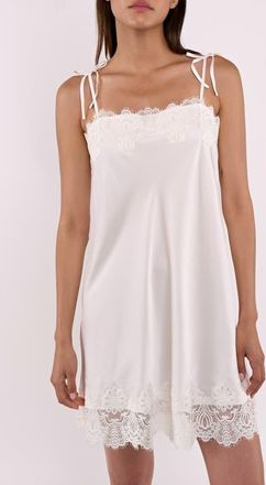 Flora Nikrooz Celeste Lace Trim Chemise in Ivory at Nordstrom, Size X-Small