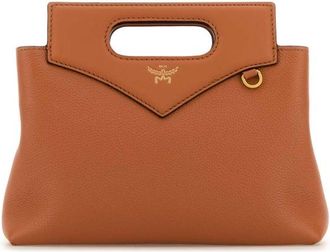 MCM Mcm Caramel Leather Mini Soft Diamond Handbag