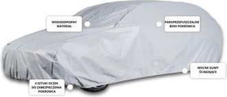 OEM Funda Para Coche Hatchback S5 280-305 Con Lona Para Coche, Correas Practic 3w