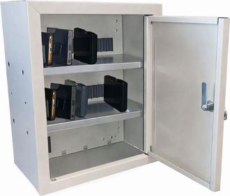 No Brand Armadietto di sicurezza privacy in metallo con serratura e slot porta cellulari