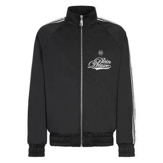 Philipp Plein Hoodies & sweatvesten, Heren, Zwart, XL, Tracksuit Jacket Deluxe Signature